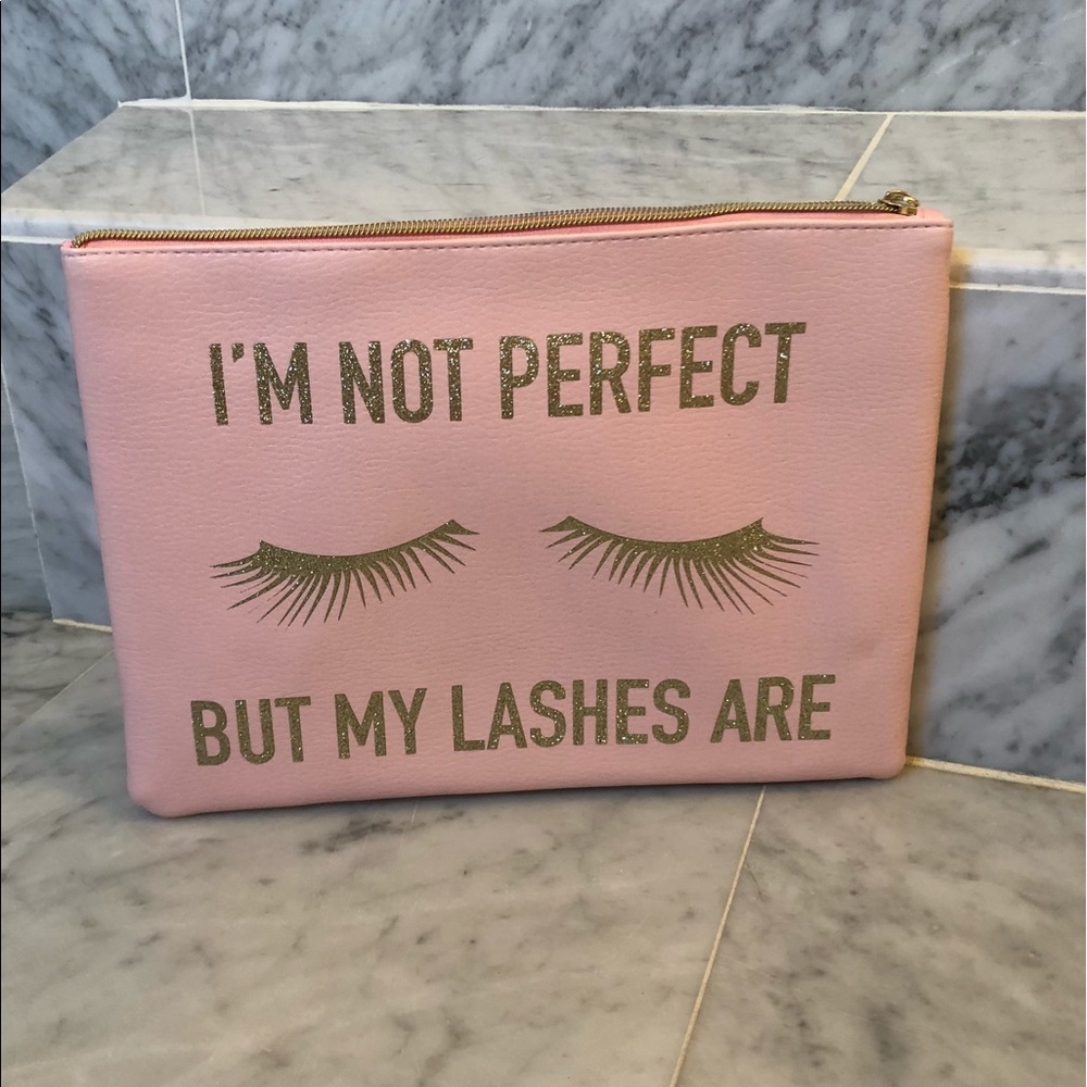 Pink and Glitter Accessories Bag, NWOT
